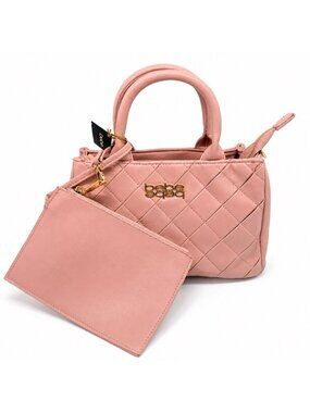 Bebe Everett Small Satchel 1SZ Blush Quilted NWT Coquette Soft Romantic Feminine